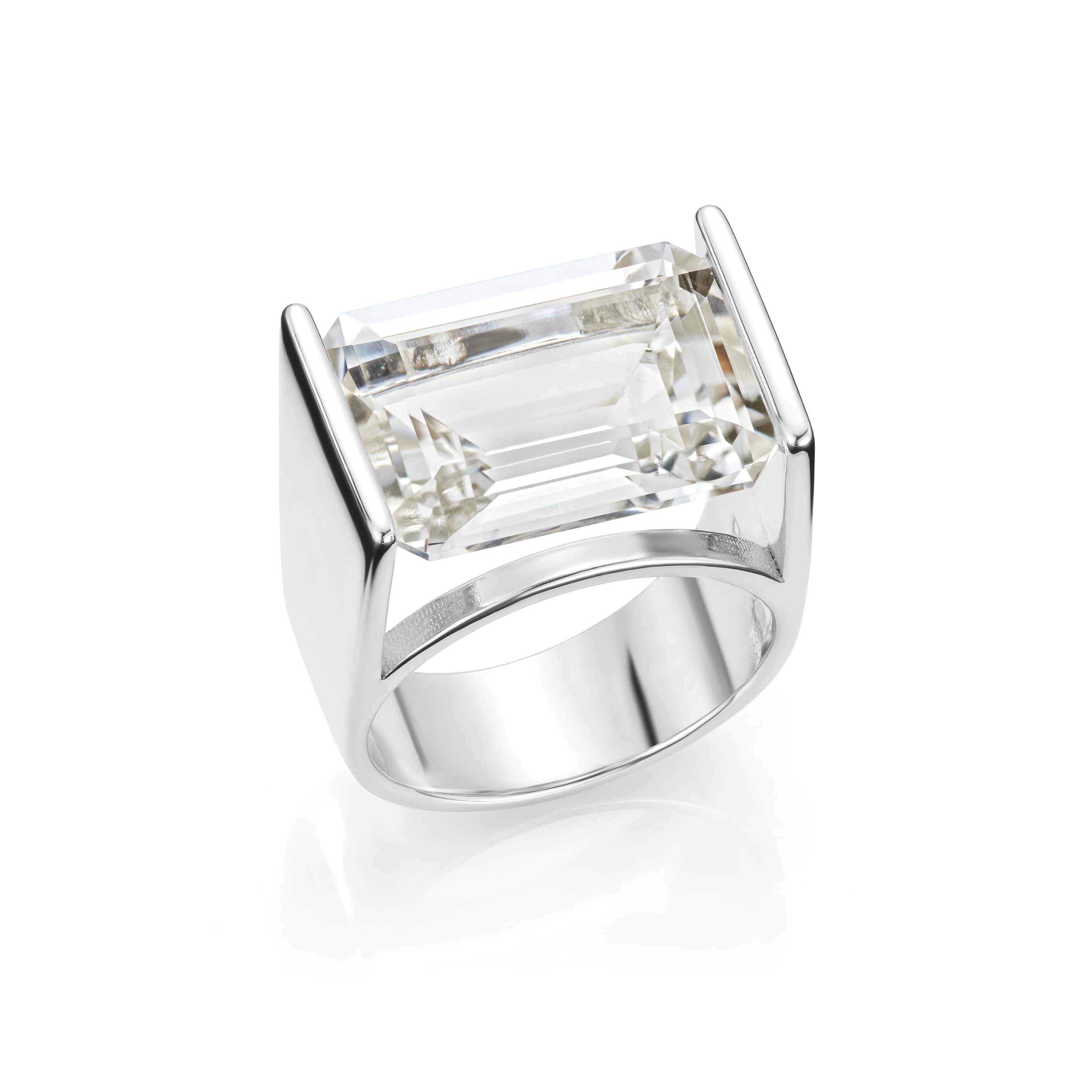 Ring, D-A Arkiv 1970 Bergkrystall sølv